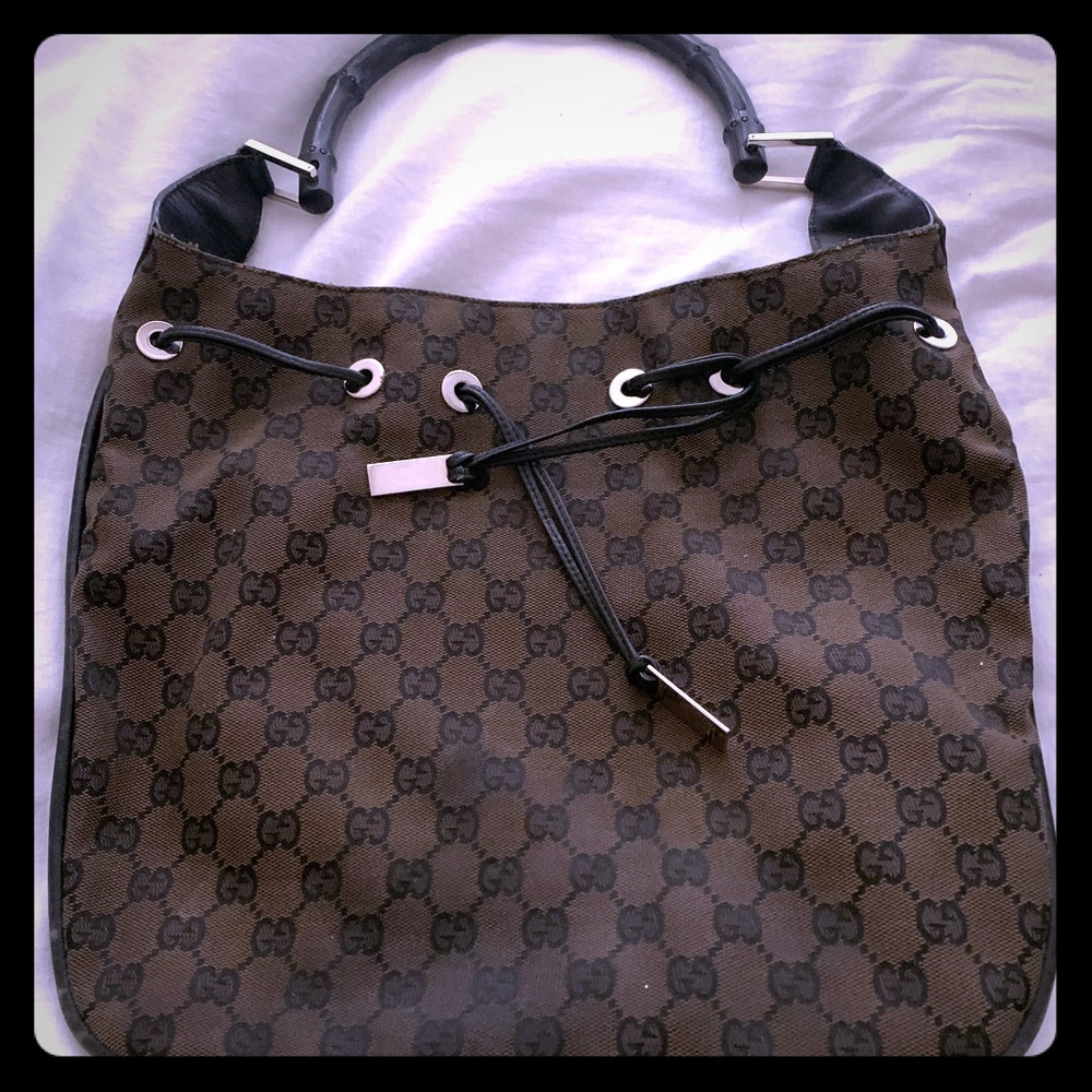 Gucci handbag with bamboo handle